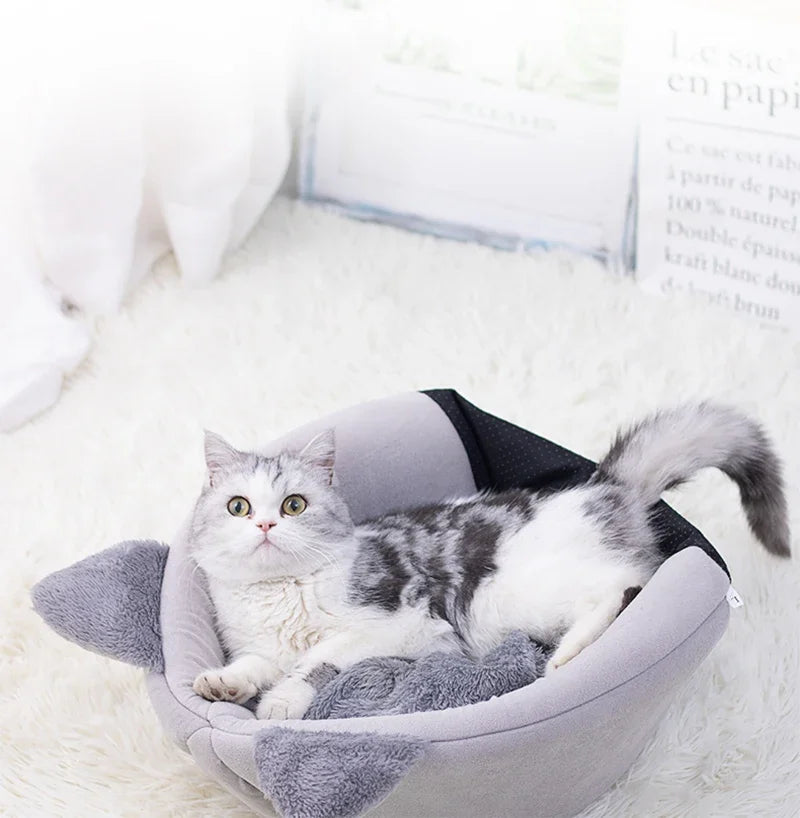New Deep Sleep Comfort In Winter Cat Bed Mat Basket Cozy Cave Nest Indoor