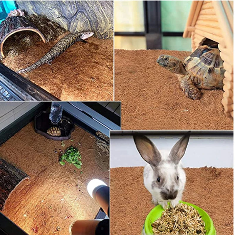 Reptile Carpet Natural Coconut Fiber Coir Tortoise Mat For Pet Terrarium Liner Reptile Supplies Lizard Snake Chamelon Turtle New