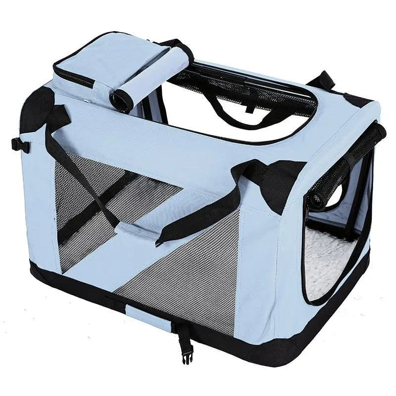 Dog Cage Car Kennel Outing Pet Luggage Car Travel Cage Folding Medium and Large