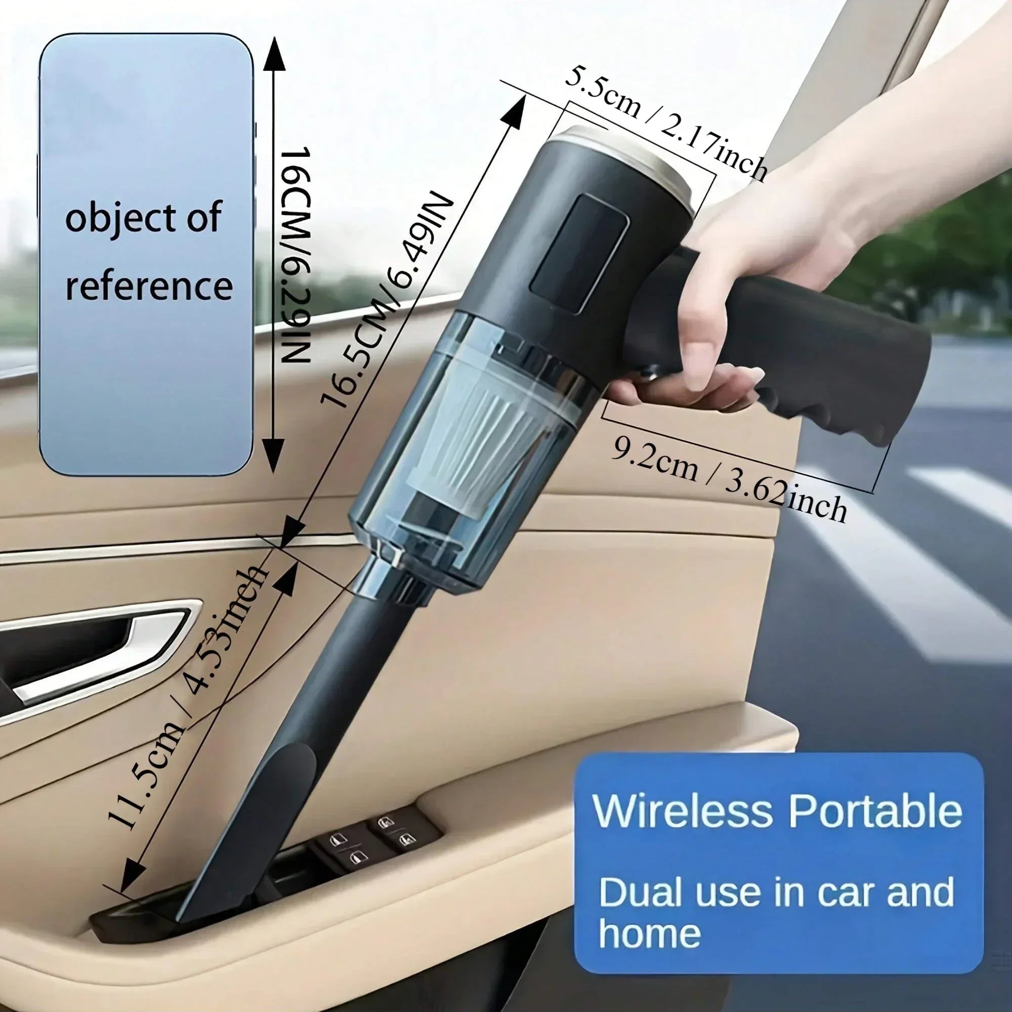 1PC Wireless Vacuum Cleaner 120W High Power Black
Home And Car Powerful Portable Handheld Vacuum