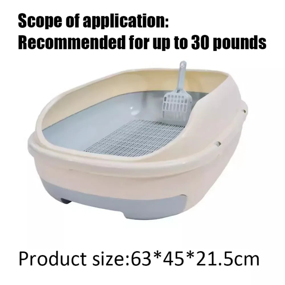 New Semi-closed Grid Drawer Double Cat Litter Pan Easy To Cleaning Extra Large Splash Proof for Pine Litter