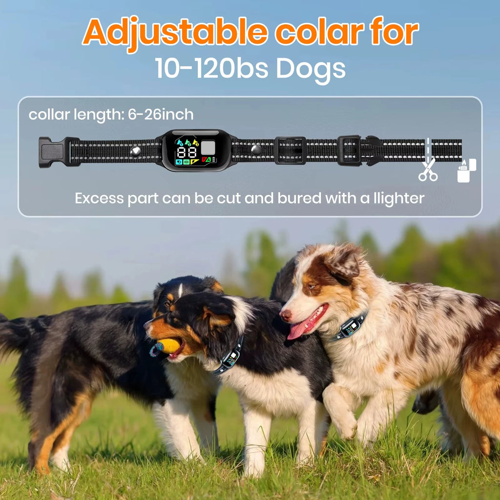 2026 New AI Electric Collar for 10-120lbs Dogs,3300ft 2 in 1 Automatic Dog Training Collar,IPX7 Waterproof