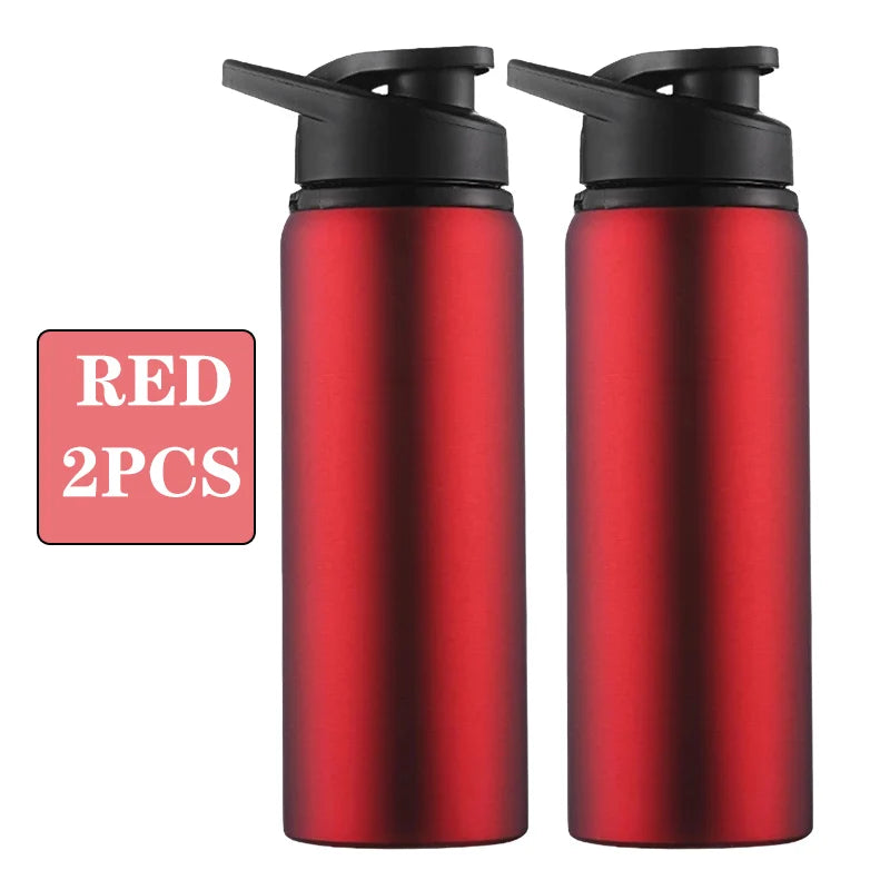 Metal Portable Water Bottle Leakproof Reusable Outdoor Sports Cup for Cycling Hiking Gym Travel