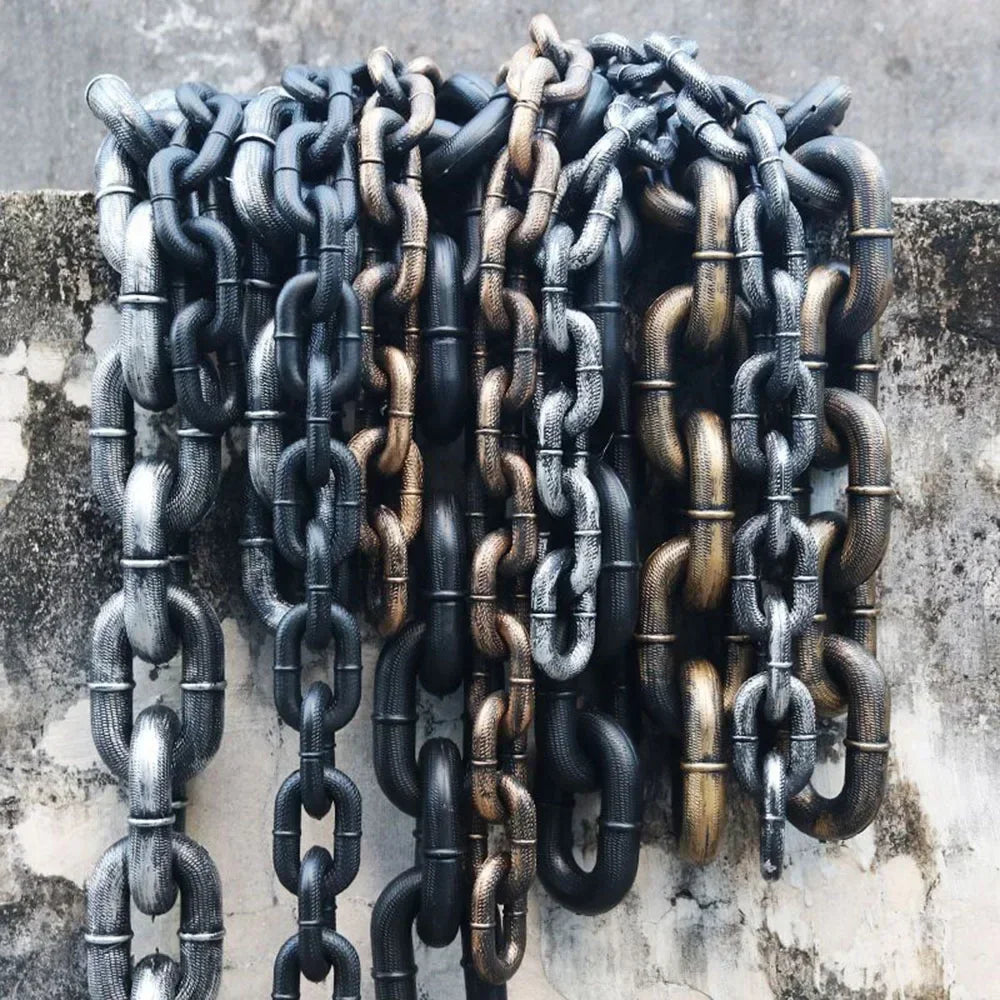 Funny Plastic Simulation Iron Chain For Small Dogs Cats Dog Leads Lightweight Huge Dog Leash