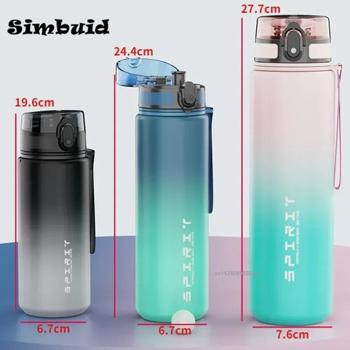 1 Liter Large Capacity Sports Water Bottle Leak Proof Colorful Plastic Cup