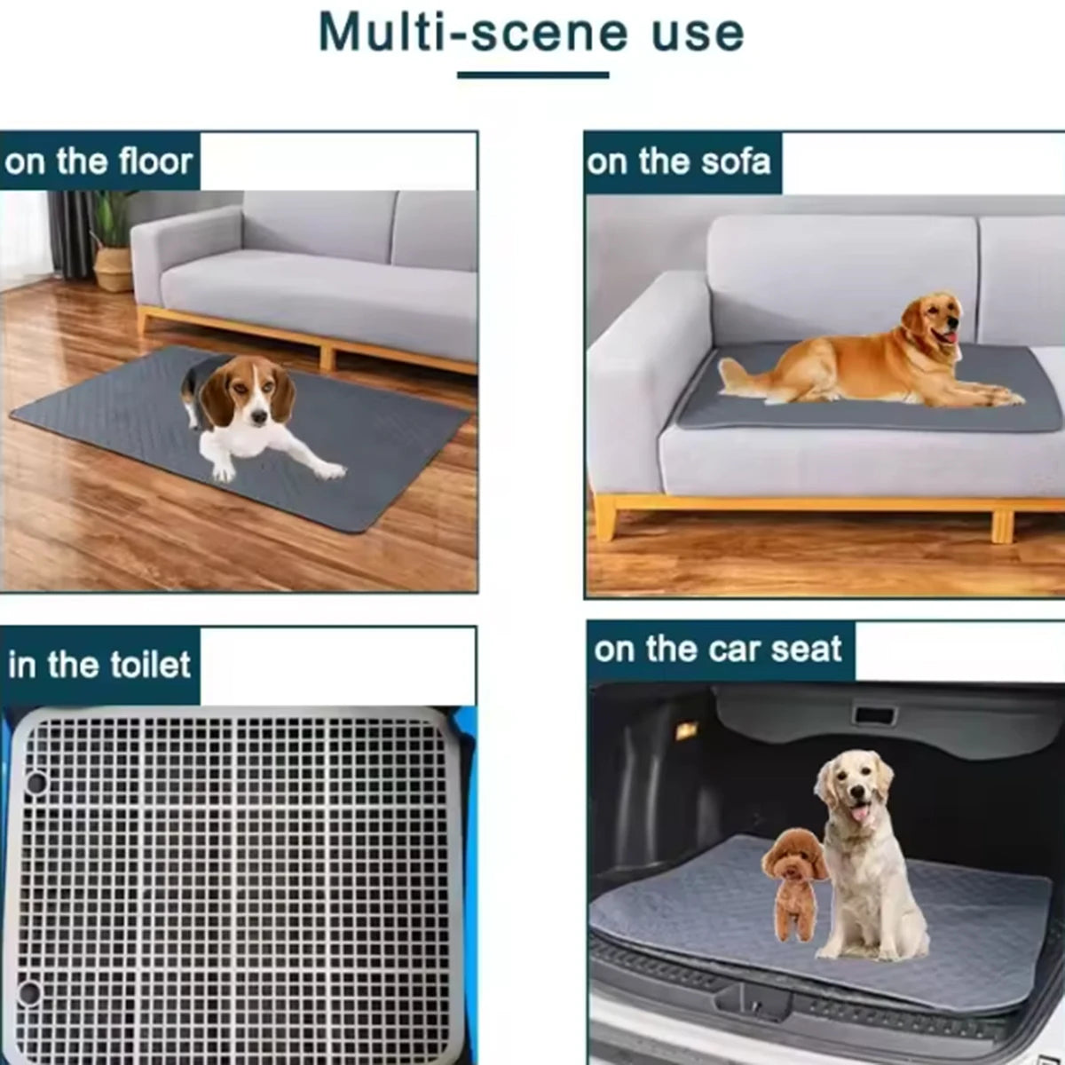 Pee Pad Reusable Washable Dog Urine Mat Car Seat Floor Sofa Waterproof Absorbent Training  Mat