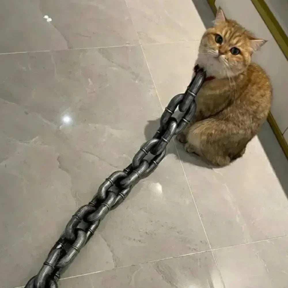 Funny Plastic Simulation Iron Chain For Small Dogs Cats Dog Leads Lightweight Huge Dog Leash