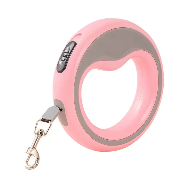 Retractable Dog Lead Heavy-Duty Extendable Dog Leads Strong Nylon Tape Leash One-Handed Brake  Lock Tangle-Free Design
