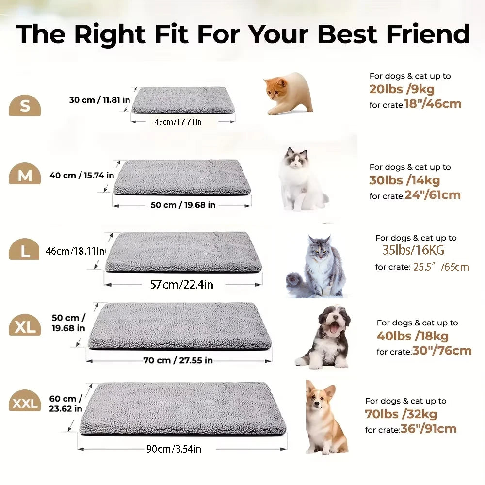 Winter Warming Pet Mattress, Super Warm Cat And Dog Pad, Washable And Non-Slip Mat, for Small to Large Dogs And Cats