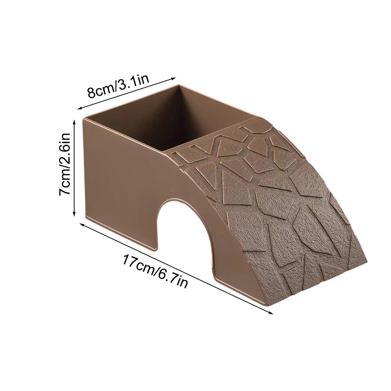 Reptile Food Dish 2 In 1 Decorative Shelter Water Bowl Terrarium Hideout Feeder