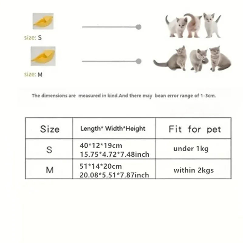 Banana Cat Bed House Funny Cute Cozy Cat Beds Warm Durable Portable Pet Basket Multicolor