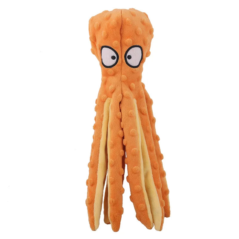 Pet Plush Toy Octopus Dog Interactive Toy Indestructible Bite Resistant squeaky Octopi