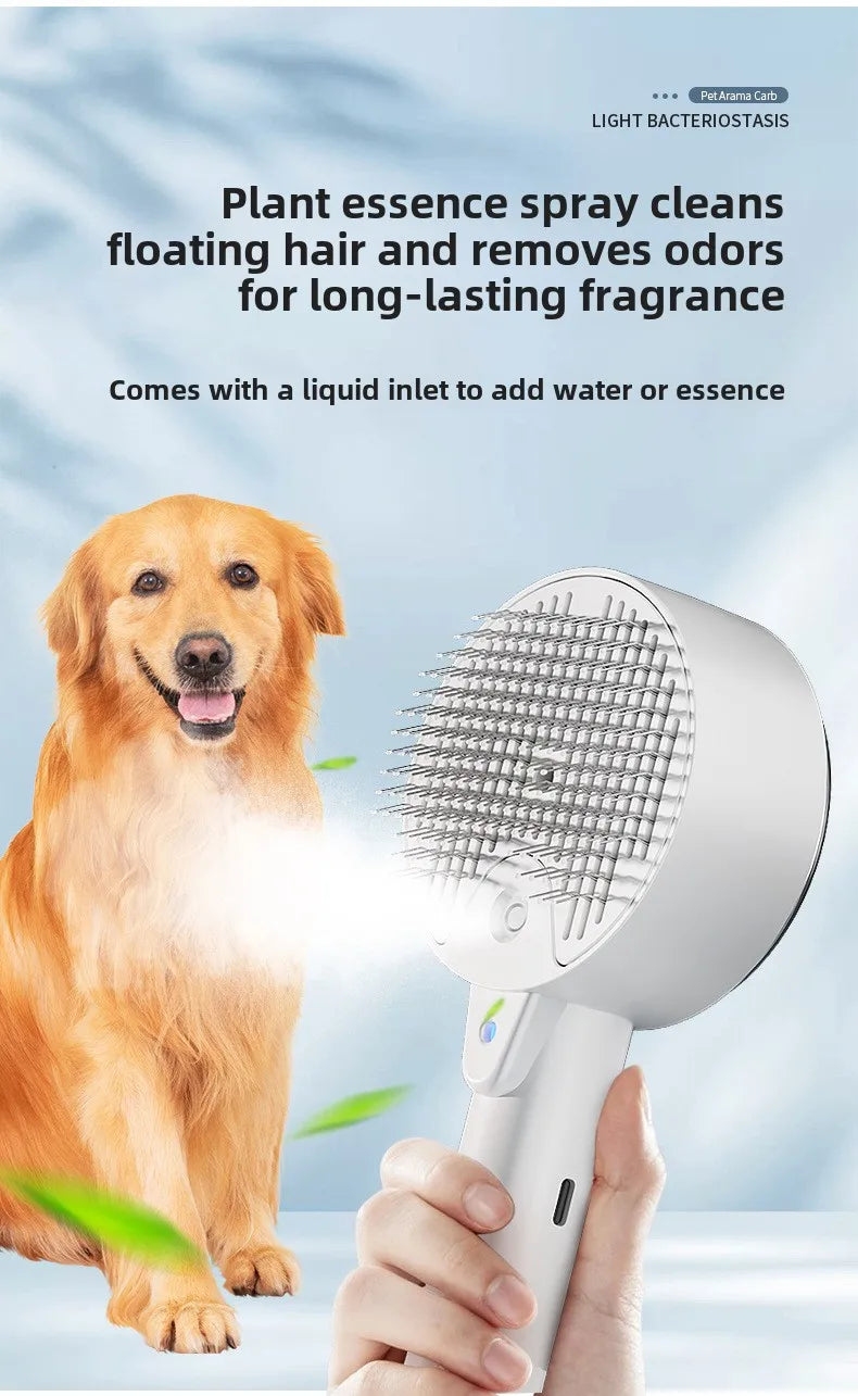 Pet Massage Comb, Cat and Dog One-click Hair Removal Comb, Comb Ultraviolet Mite Removal Comb,