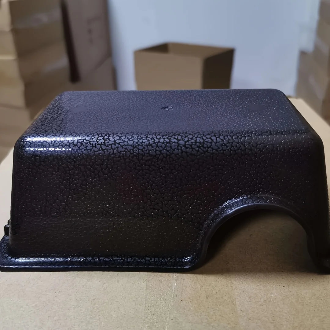 Various Sizes of Black Reptile Hideouts with Dome and Entrance Tunnel - Durable Plastic Texture Habitat Small Reptiles - Ventilated and Easy-To-Clean