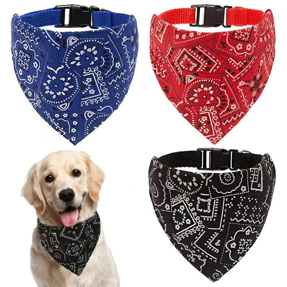 Dog Collar Bandana Scarf Collar Adjustable Dog Bandanas Collar Cat Neckerchief