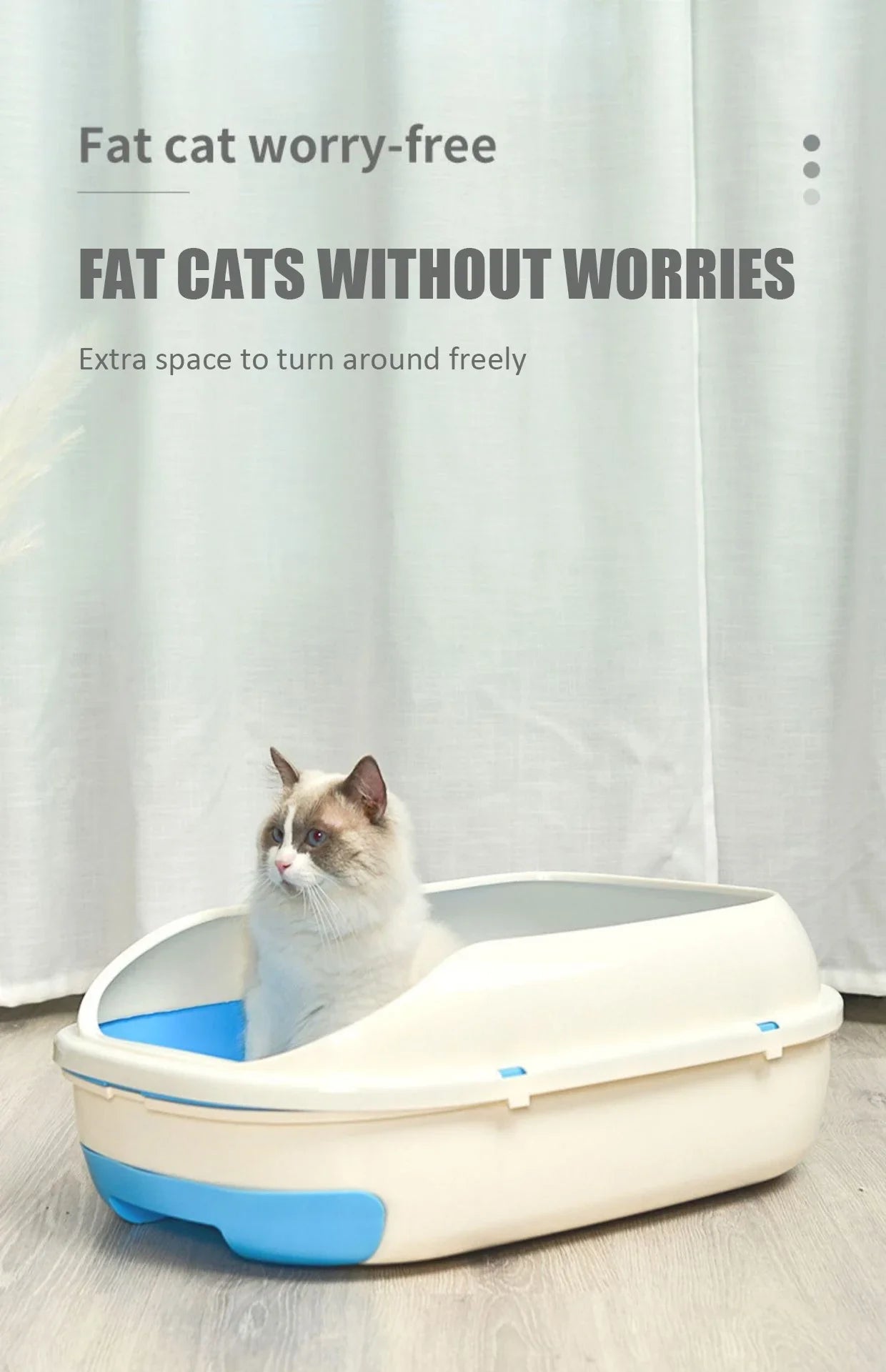 New Semi-closed Grid Drawer Double Cat Litter Pan Easy To Cleaning Extra Large Splash Proof for Pine Litter