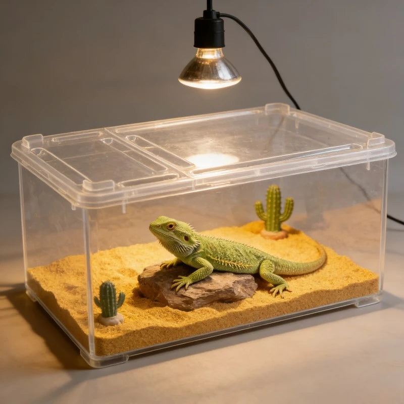 Reptile Box Terrarium  Tank Cage Portable Habitat Enclosure