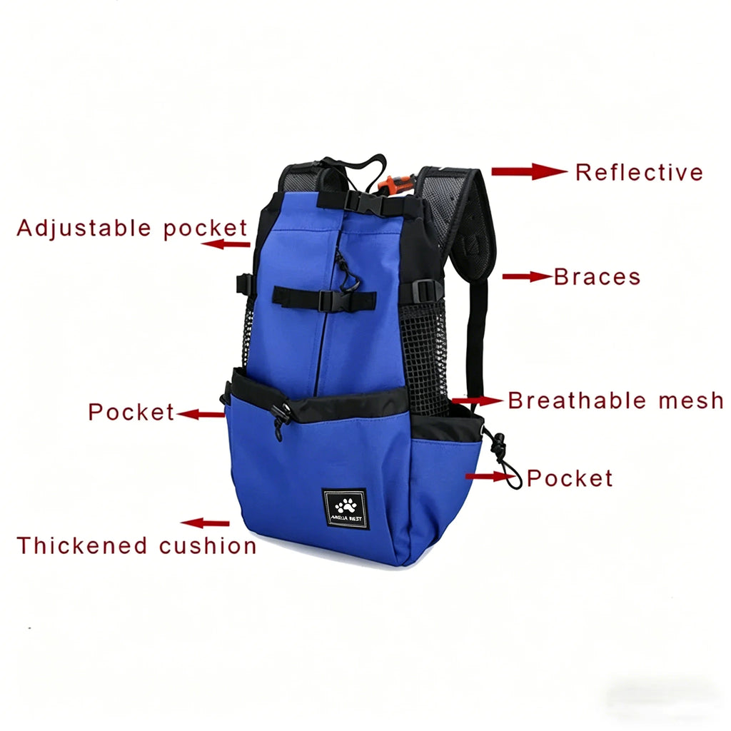 Strong Nylon Dog Carrier Backpack for Small Medium Dogs High Quality Breathable Cycling Backpack for Outdoor
