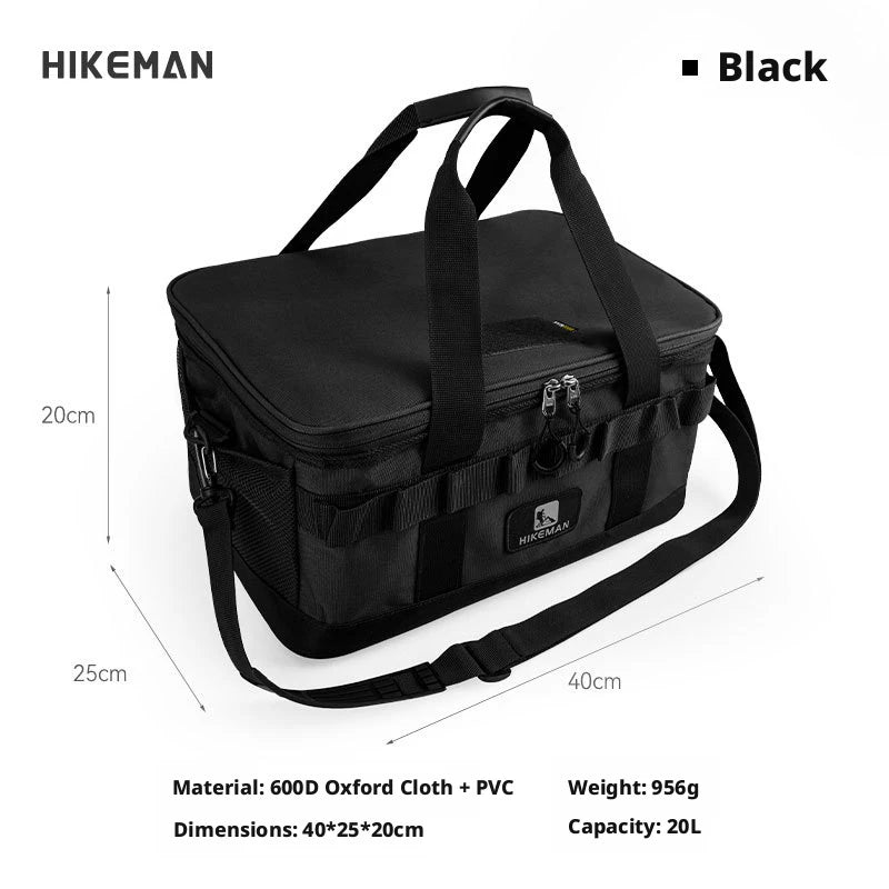 Hikeman Outdoor camping equipment storage bag large capacity portable, shockproof gas canisters cassette stoves and tools
