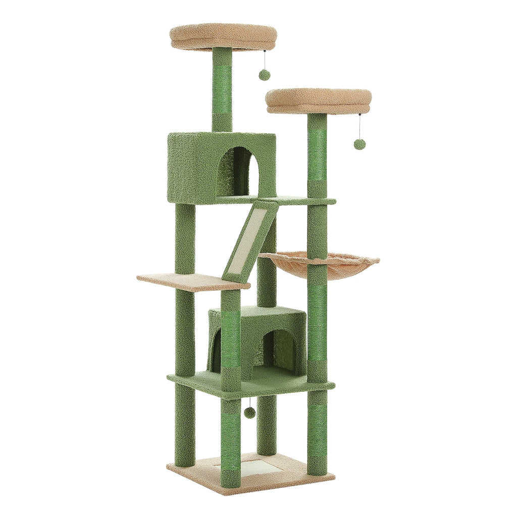 Large Cat Tree Tall Cat Tower for Indoor Cats Multi-Level Plush Cat Condo with Scratching Post