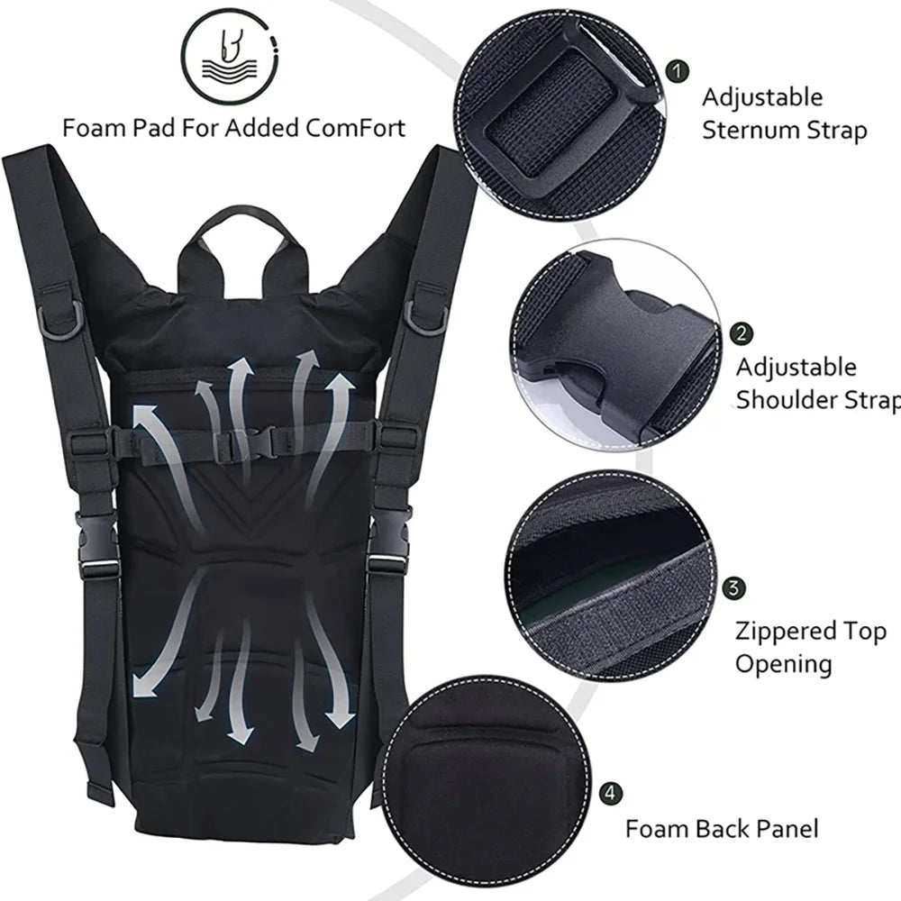 3L waterproof water bag outdoor sports backpack travel cycling mountaineering convenient water bottle water bag