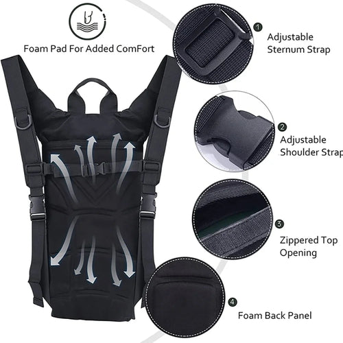 3L waterproof water bag outdoor sports backpack travel cycling mountaineering convenient water bottle water bag