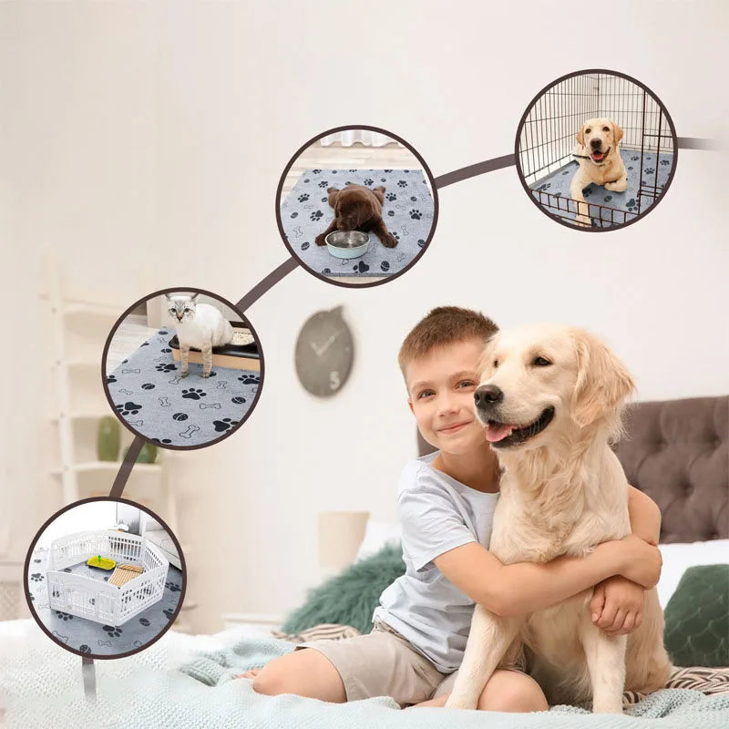 Dog Bed Mat All Season Pet Sleeping Pad Waterproof Anti-Slip Washable Mattress for Small Medium Large Dogs Cats