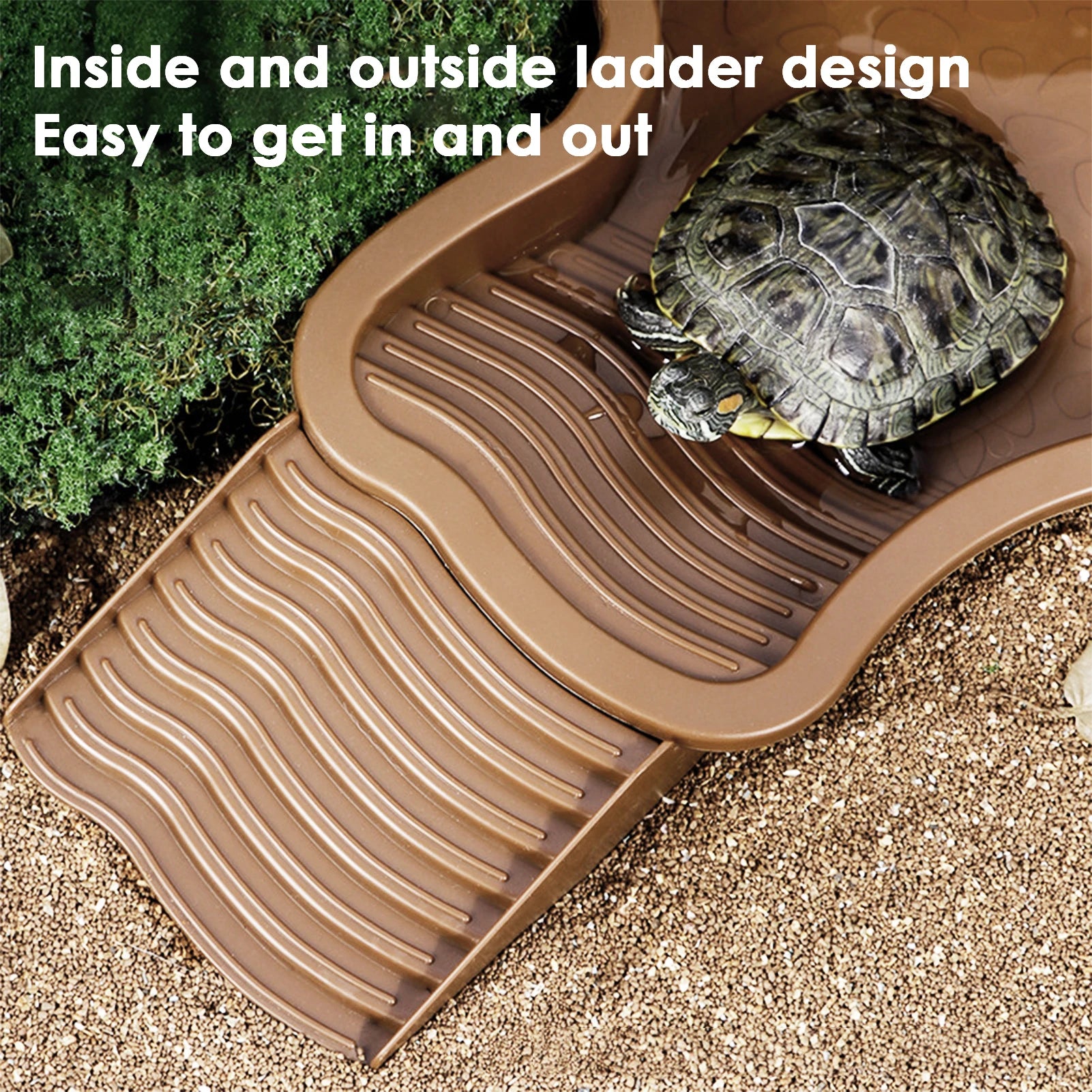 Reptile Bathing Pool Aquarium Turtle Climbing Pet Basin Fish Tank Decoration Reptile Water Bowl For Tortoise Turtle Hamster