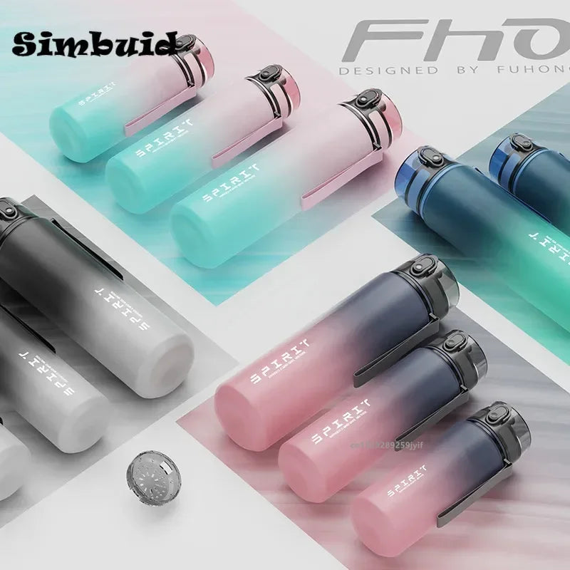 1 Liter Large Capacity Sports Water Bottle Leak Proof Colorful Plastic Cup