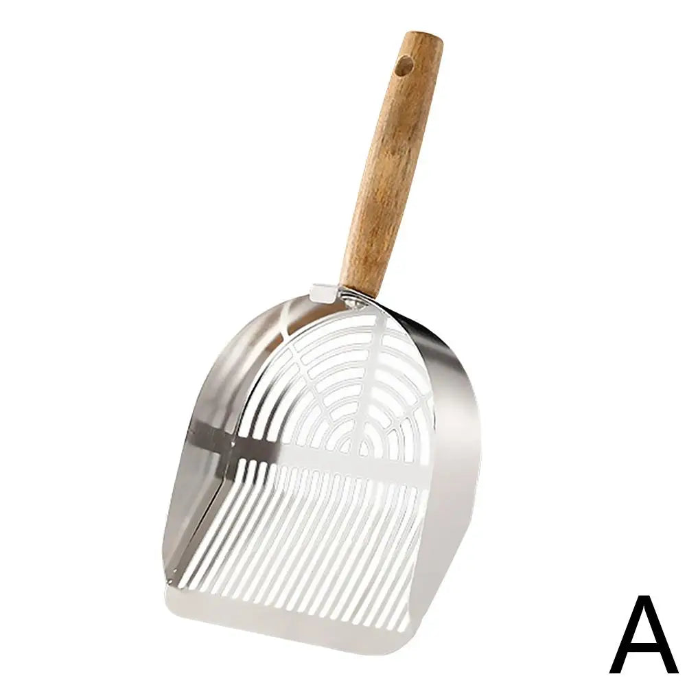 Steel Cat Litter Scoop Long Handle Pet Waste Shovel Cleaning Tool For Tofu Sand Litter Box