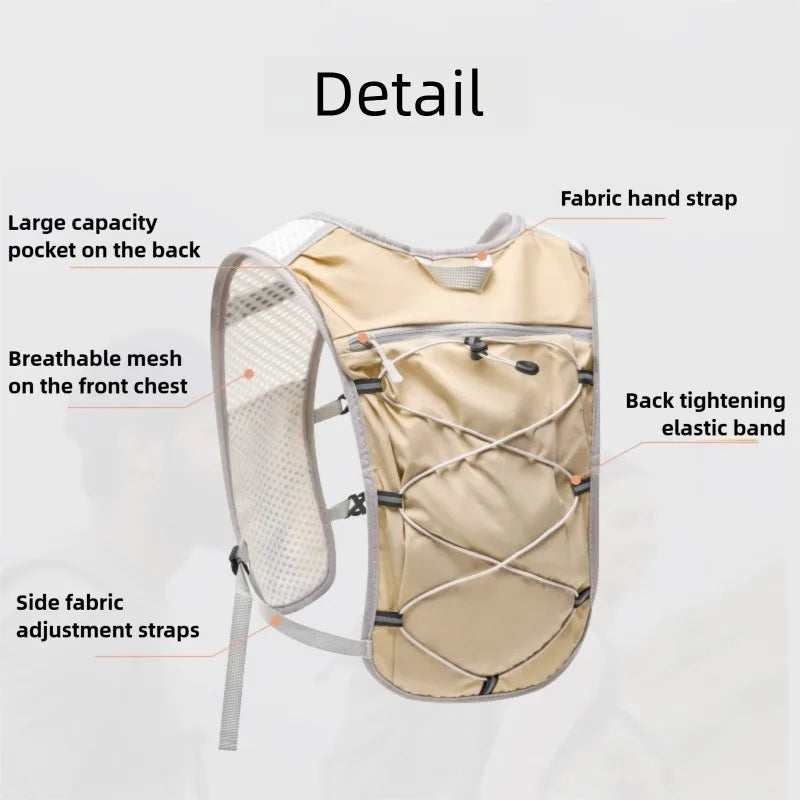 Hiking Hydration Vest Reflective Waterproof Running Backpack Outdoor Sports Multi-compartment Bag
