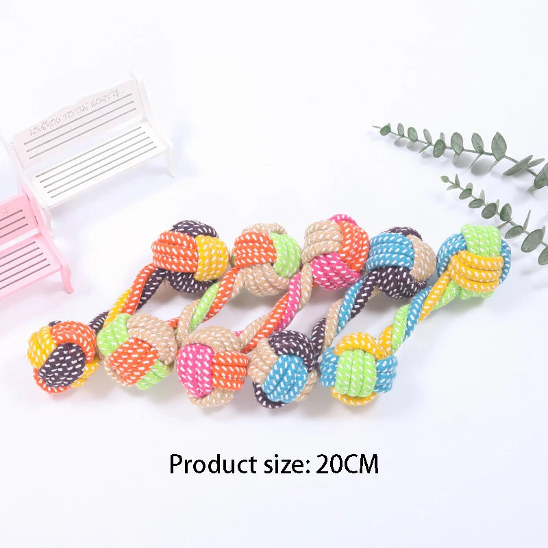 Interactive Cotton Rope Mini Toys Ball for Dogs Accessories Toothbrush Chew Toy for Large Small Dogs