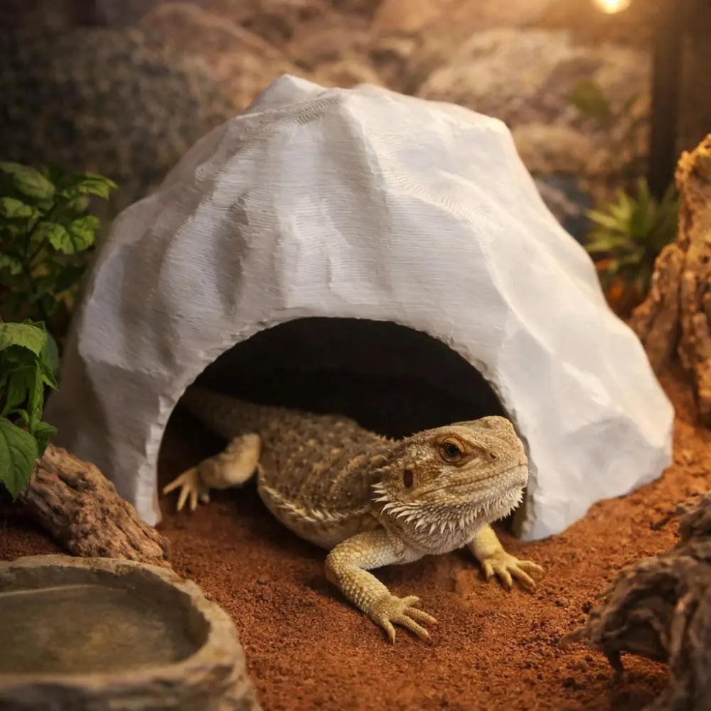 Safe Shelter Plastic 3D Printed Reptile Shelter Stable Artificial Reptile Habitat Realistic Hidden Cave Shelter