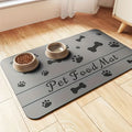 Absorbent Pet Feeding Mat For Food And Water Bowl, +Waterproof Rubber Backing Quick Dry