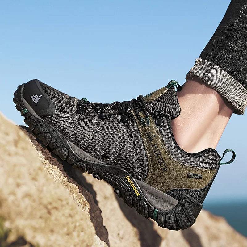 HIKEUP Non-slip Men Hiking Shoes Breathable Outdoor Wear Resistant Splashproof Climbing