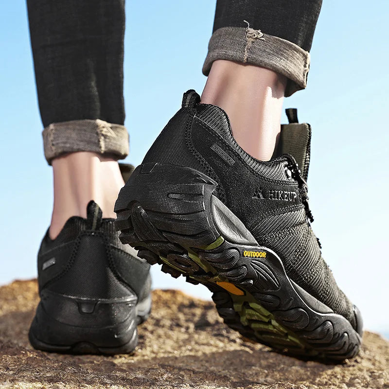 HIKEUP Non-slip Men Hiking Shoes Breathable Outdoor Wear Resistant Splashproof Climbing
