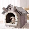 All Season Dog House Style Bed - Removable Washable Pet Bed for Small Dogs  Cat House