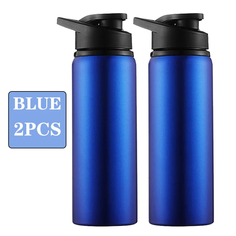 Metal Portable Water Bottle Leakproof Reusable Outdoor Sports Cup for Cycling Hiking Gym Travel