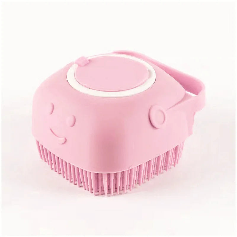 Puppy Big Dog Cat Bath Massage Gloves Brush Soft Safety Silicone