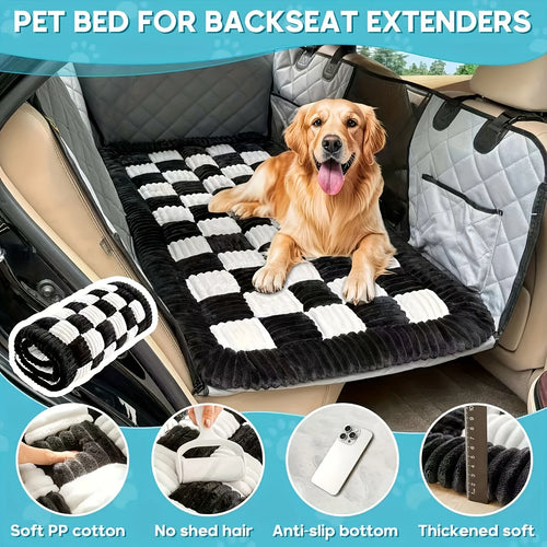1 Dog Car Mat, Non-Slip Rear Seat Extender Pet Mat, Mesh Dog Bed Suitable for Suvs and Sedans, Bite-Resistant, Easy to Clean, Scratch-Resistant, Comfortable Travel Mat