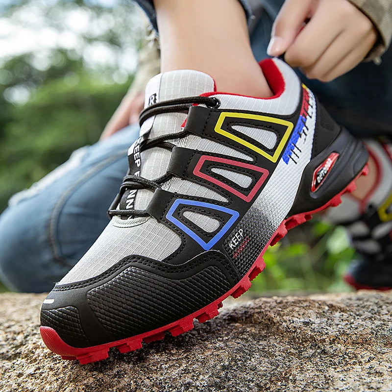 Hiking Shoes Women's Outdoor Hiking Sports Shoes, Non-slip Shoes, Breathable Lace-up Climbing Shoes, Cycling