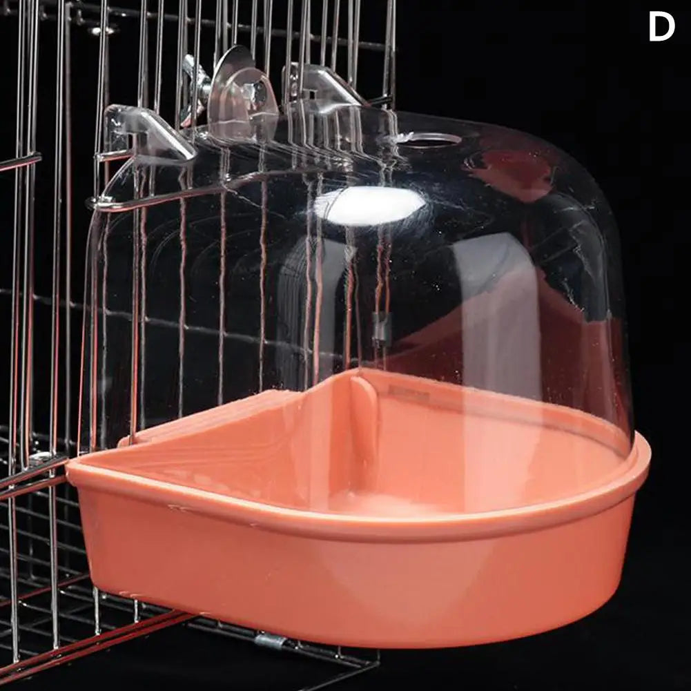 Clear Hanging Bird Bath for Cage  Bird Cage Accessories  Bathtub