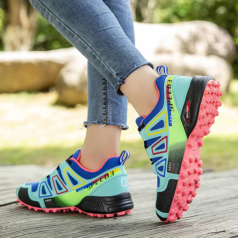 Hiking Shoes Women's Outdoor Hiking Sports Shoes, Non-slip Shoes, Breathable Lace-up Climbing Shoes, Cycling