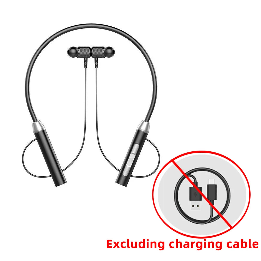 Wireless Bluetooth Earphones Neckband Headphones Gaming  Sports Headset  Waterproof Magnetic Earbud with LED Display