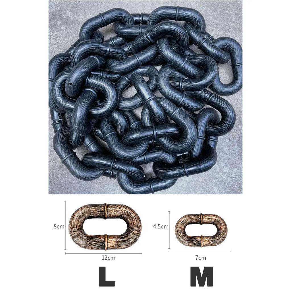 Funny Plastic Simulation Iron Chain For Small Dogs Cats Dog Leads Lightweight Huge Dog Leash