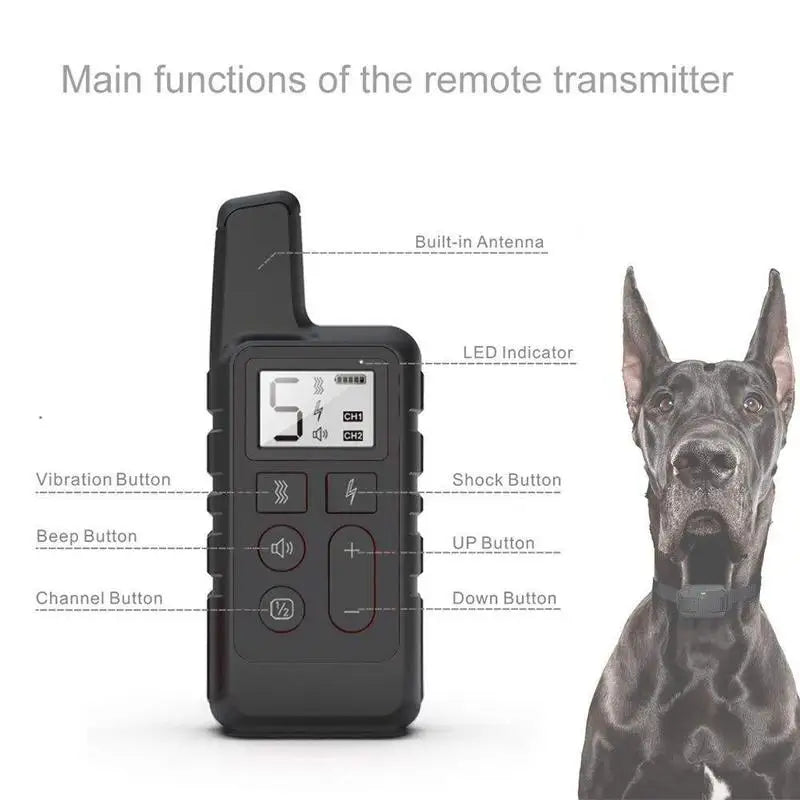 Rechargeable Dog Training Collar 1650ft Remote Control Dog Training Collar with Adjustable Nylon Strap