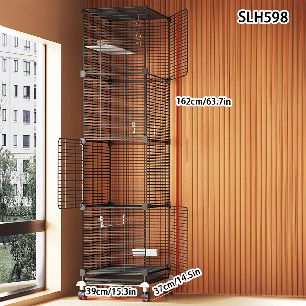 Large Bird Cage, Parrot Cage, Luxury Villa, with Toilet and Bird Bowl, Iron Art Cage