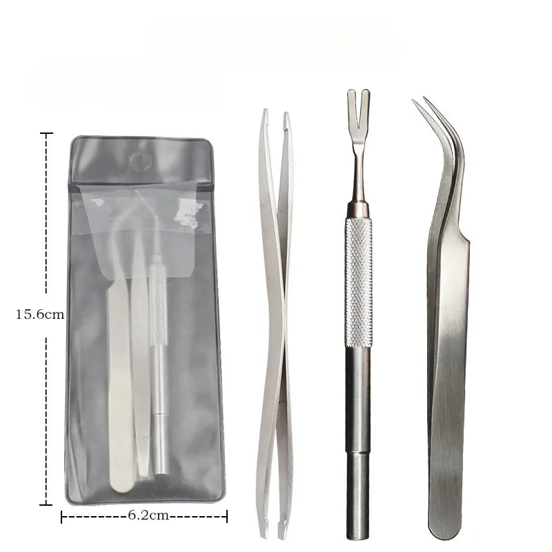 Pet Tick Removal Kit Easy To Use Flea Get Rid of Hook Tweezers Pliers Mite Extractor Dogs Cats
