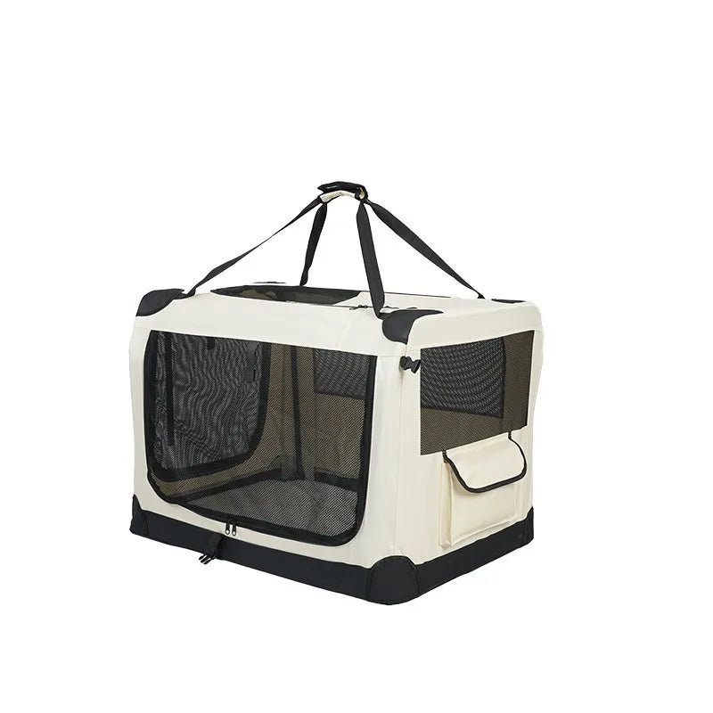 Foldable Portable Car Pet Cage Multifunctional for Large Dogs Cats Travel Outdoor