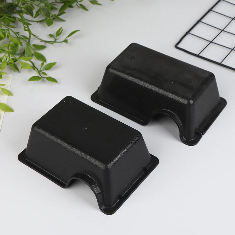 Reptile Hide Box Small Animal Hideaway Enclosure Black Ventilation Hiding Cave